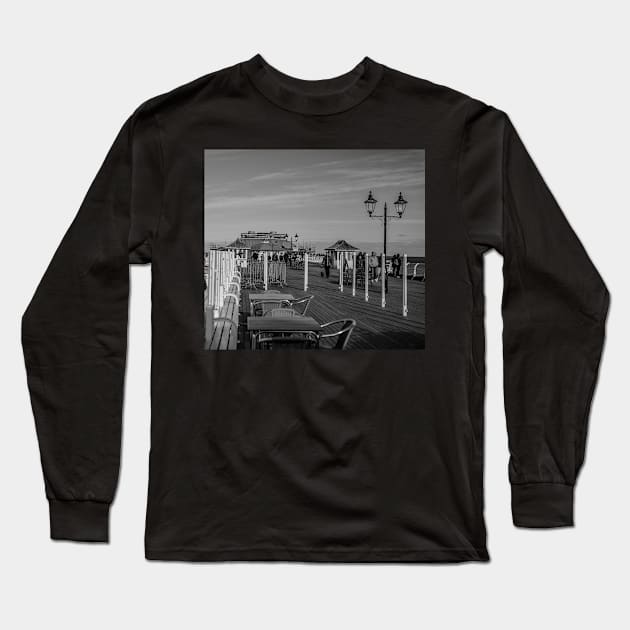 Cromer pier, Norfolk Long Sleeve T-Shirt by yackers1